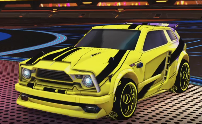 Rocket league Fennec Saffron design with Bravado: Infinite,Exalter