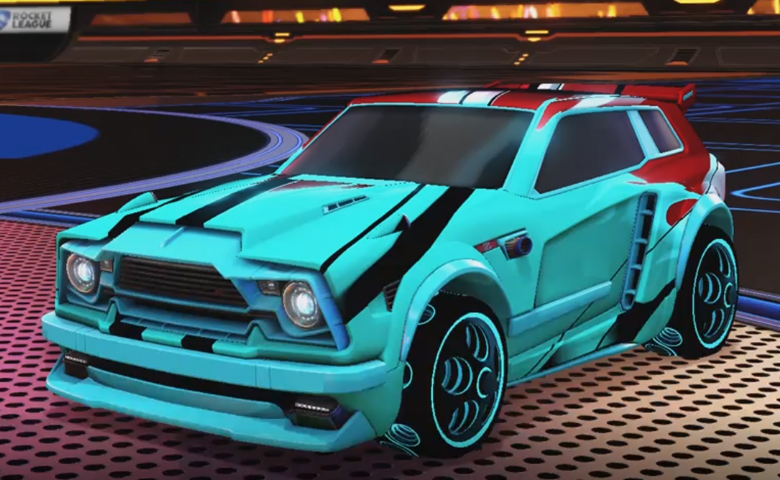 Rocket league Fennec Sky Blue design with Bravado: Infinite,Exalter