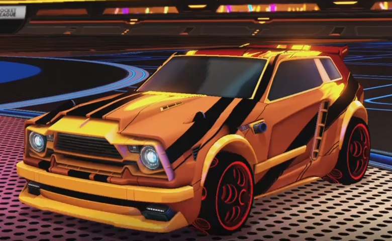 Rocket league Fennec Orange design with Bravado: Infinite,Exalter