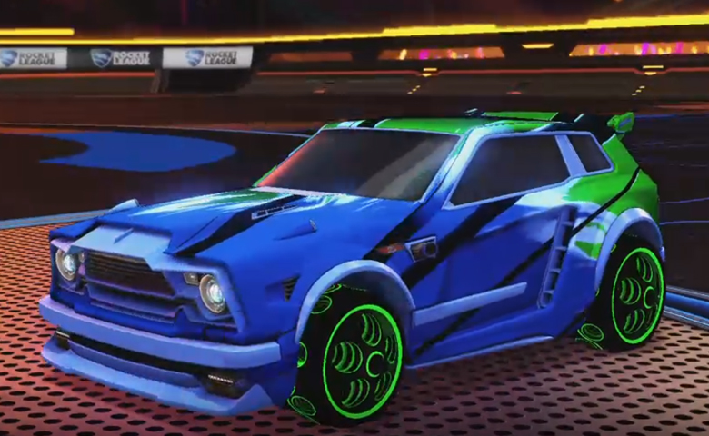 Rocket league Fennec Cobalt design with Bravado: Infinite,Exalter