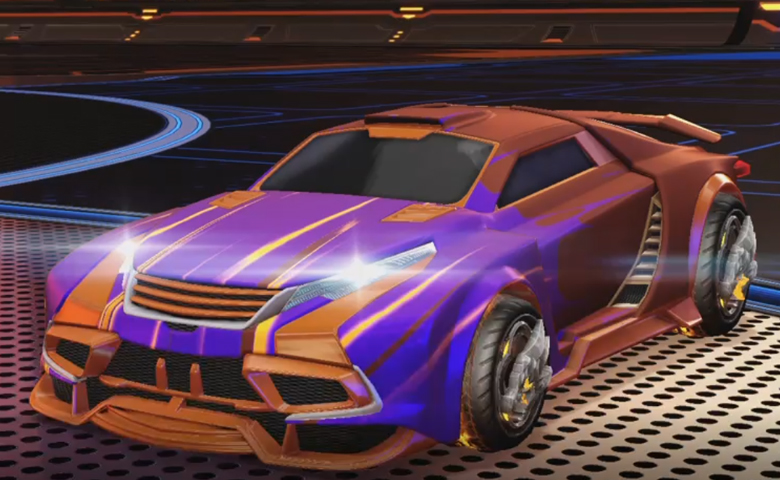 Rocket league Tygris Burnt Sienna design with Draco,Wet Paint