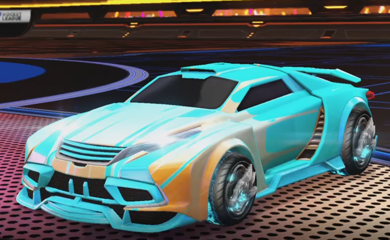 Rocket league Tygris Sky Blue design with Draco,Wet Paint