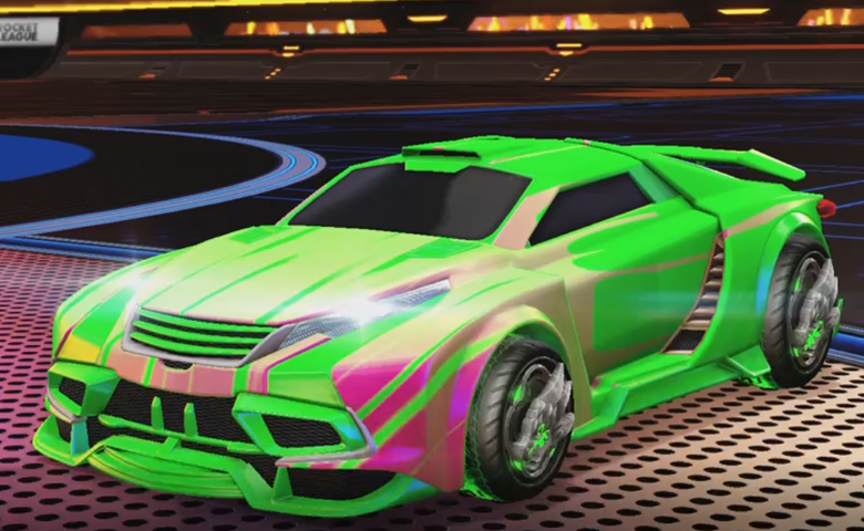 Rocket league Tygris Forest Green design with Draco,Wet Paint