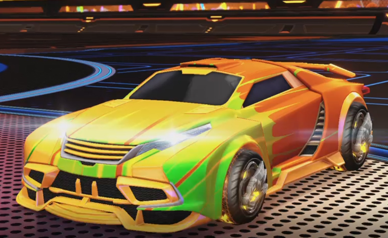 Rocket league Tygris Orange design with Draco,Wet Paint