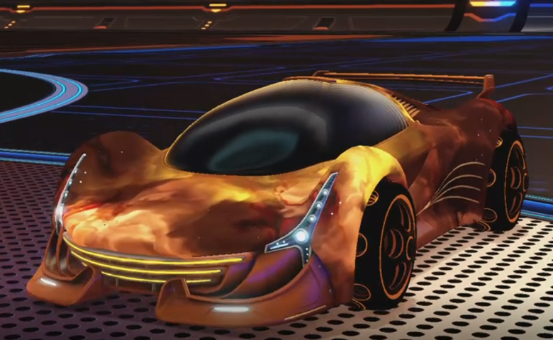 Rocket league Nimbus Burnt Sienna design with Bravado:Infinite,Interstellar