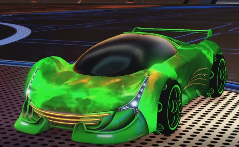 Rocket league Nimbus Forest Green design with Bravado:Infinite,Interstellar