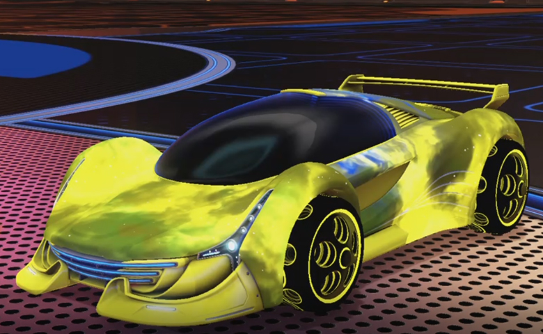 Rocket league Nimbus Saffron design with Bravado:Infinite,Interstellar