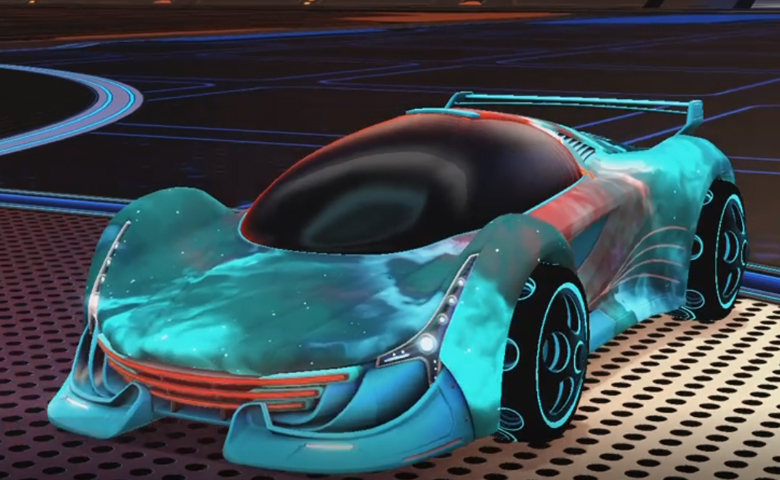 Rocket league Sky Bule Nimbus design with Sky Bule Bravado:Infinite,Sky Bule Interstellar