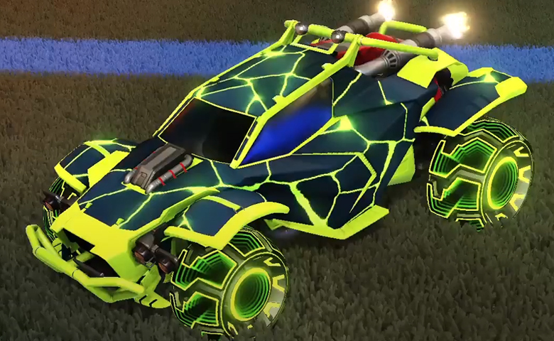 Rocket league Twinzer Lime design with DRN,Magma