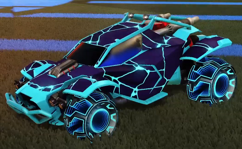 Rocket league Twinzer Sky Blue design with DRN,Magma