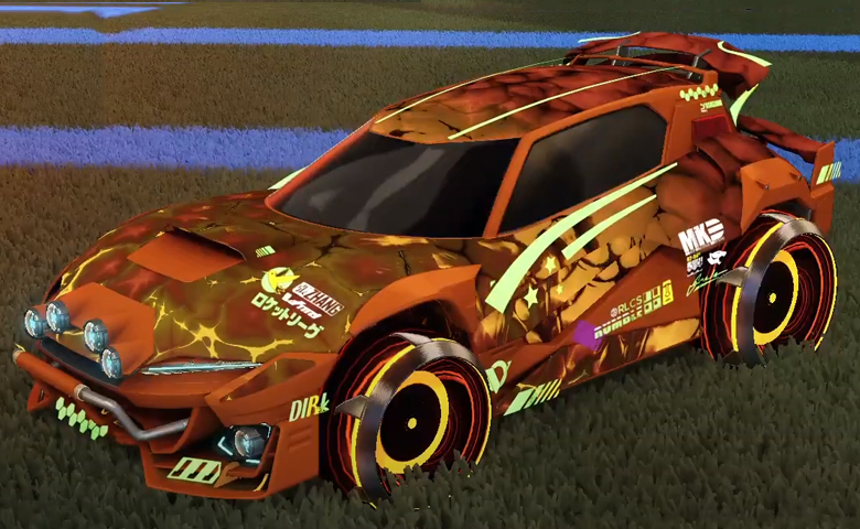 Rocket league Mudcat GXT Burnt Sienna design with Irradiator,Chameleon