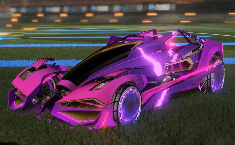 Rocket league Artemis GXT Purple design with Pyrrhos,Glitch,Future Shock