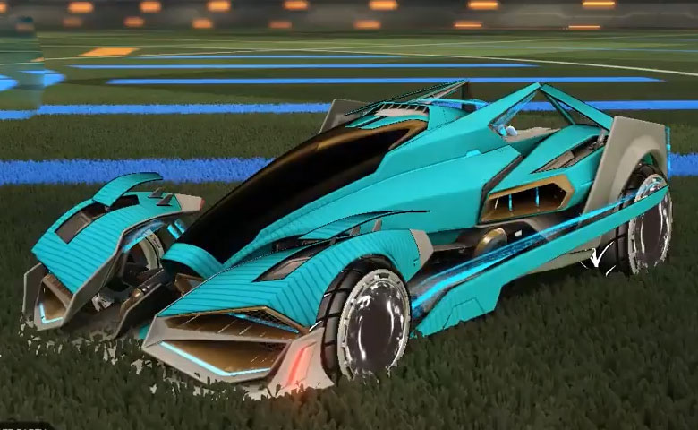 Rocket league Artemis GXT Grey design with Pyrrhos,Glitch,Future Shock