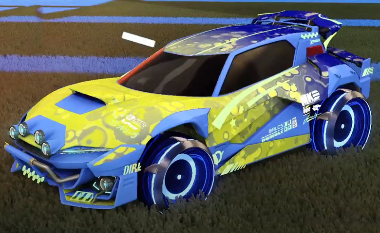 Rocket league Mudcat GXT Cobalt design with Irradiator,Bubbly