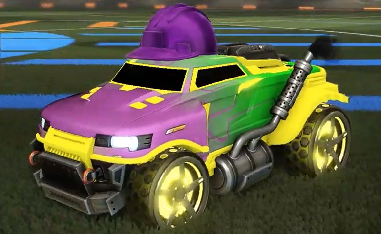 Rocket league Road Hog Saffron design with Gripstride HX,Mainframe,Hard Hat