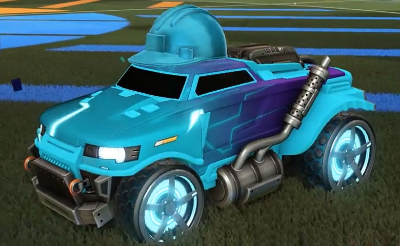 Rocket league Road Hog Sky Blue design with Gripstride HX,Mainframe,Hard Hat