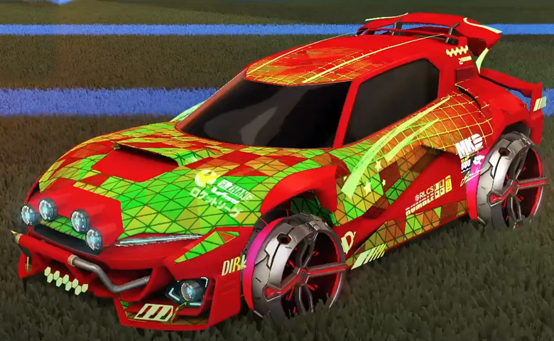 Rocket league Mudcat GXT Crimson design with Philoscope III,Trigon