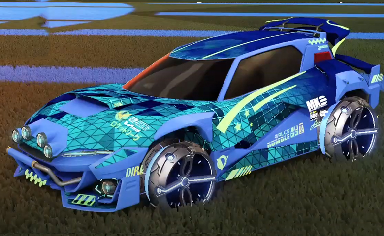 Rocket league Mudcat GXT Cobalt design with Philoscope III,Trigon