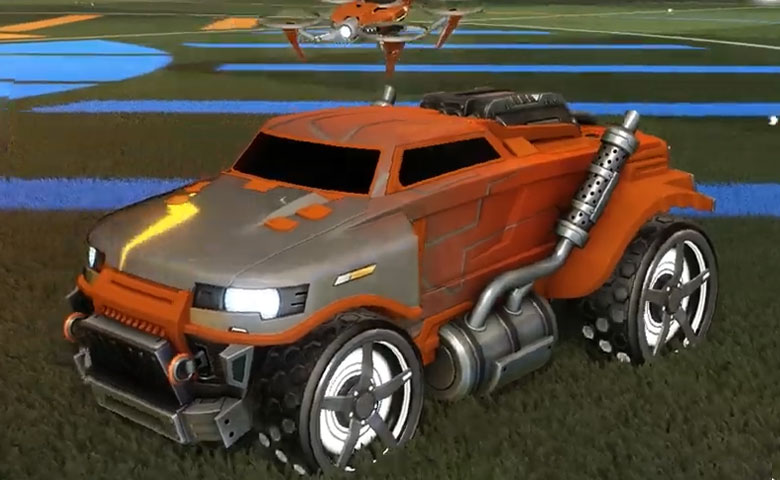 Rocket league Road Hog Burnt Sienna design with Gripstride HX,Mainframe,Drone III