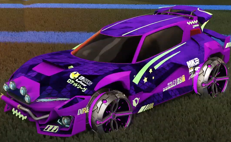 Rocket league Mudcat GXT Purple design with Philoscope III,Trigon