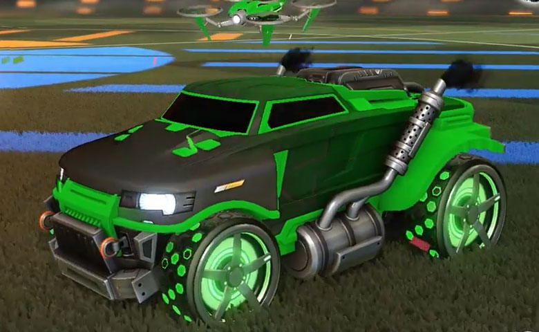 Rocket league Road Hog Forest Green design with Gripstride HX,Mainframe,Drone III
