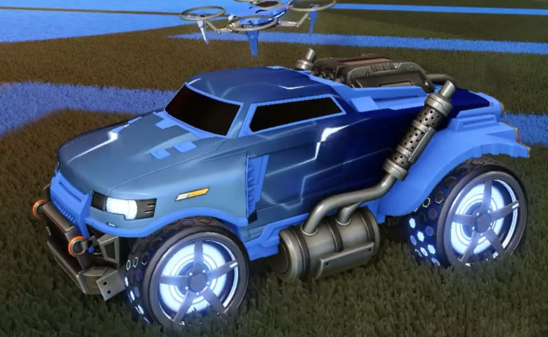 Rocket league Road Hog Cobalt design with Gripstride HX,Mainframe,Drone III