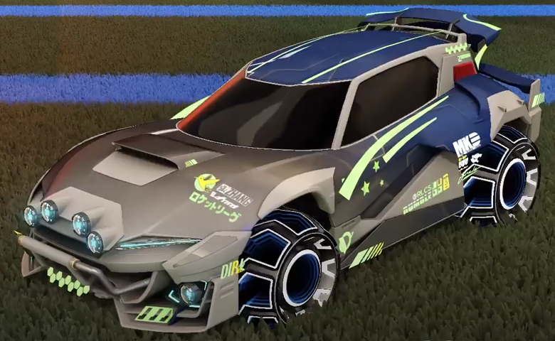 Rocket league Mudcat GXT Grey design with DRN,Mainframe