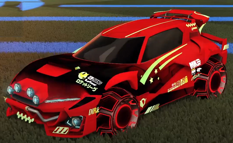 Rocket league Mudcat GXT Crimson design with DRN,Mainframe