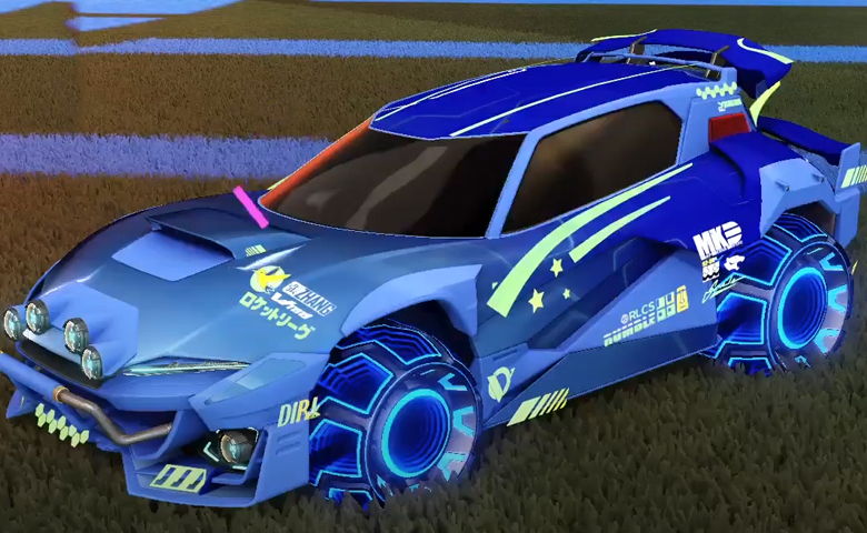 Rocket league Mudcat GXT Cobalt design with DRN,Mainframe