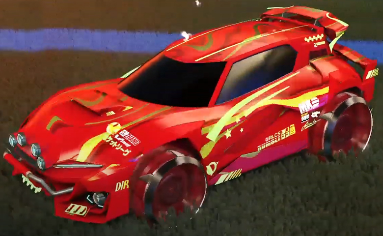 Rocket league Mudcat GXT Crimson design with Irradiator,Hydro Paint