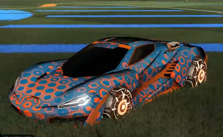 Rocket league Cyclone Burnt Sienna design with Ranjin,Hexed