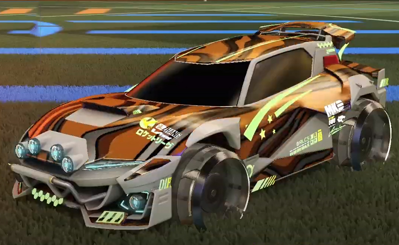 Rocket league Mudcat GXT Grey design with Irradiator,Hydro Paint