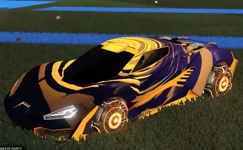 Rocket league Cyclone Orange design with Ranjin,Storm Watch