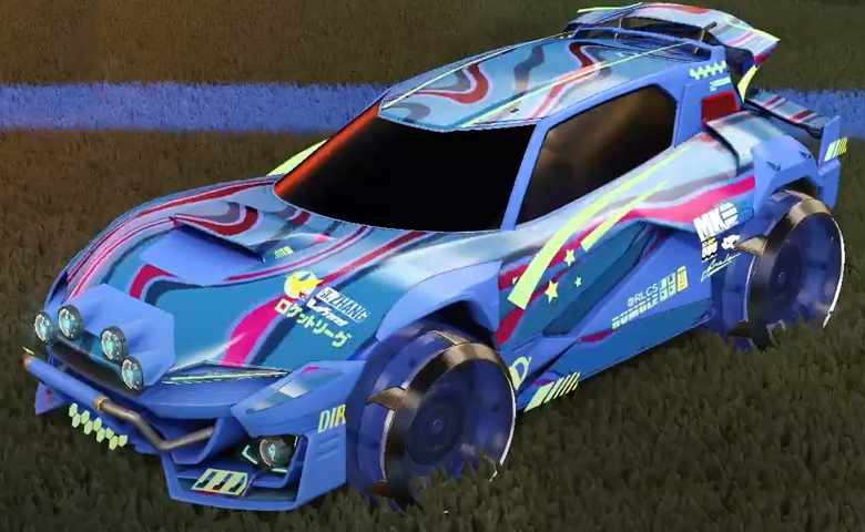 Rocket league Mudcat GXT Cobalt design with Irradiator,Hydro Paint