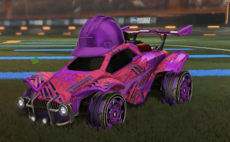 Rocket league Octane Purple design with Sprocket,Nice Shot,Hard Hat