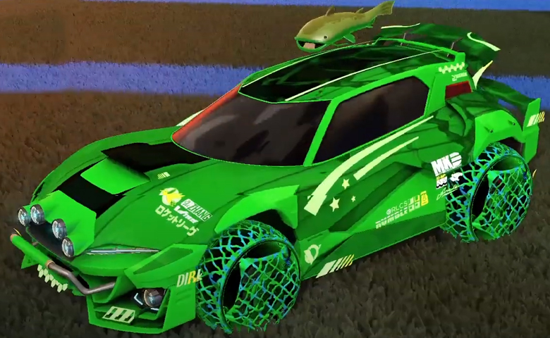 Rocket league Mudcat GXT Forest Green design with Camo,Spectre