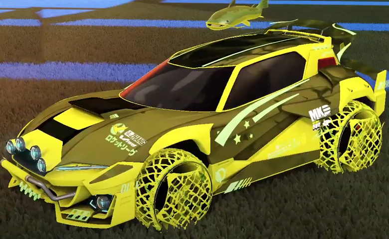 Rocket league Mudcat GXT Saffron design with Camo,Spectre