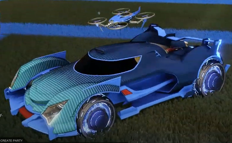 Rocket league Centio V17 Cobalt design with Capacitor IV,Future Shock,Drone III