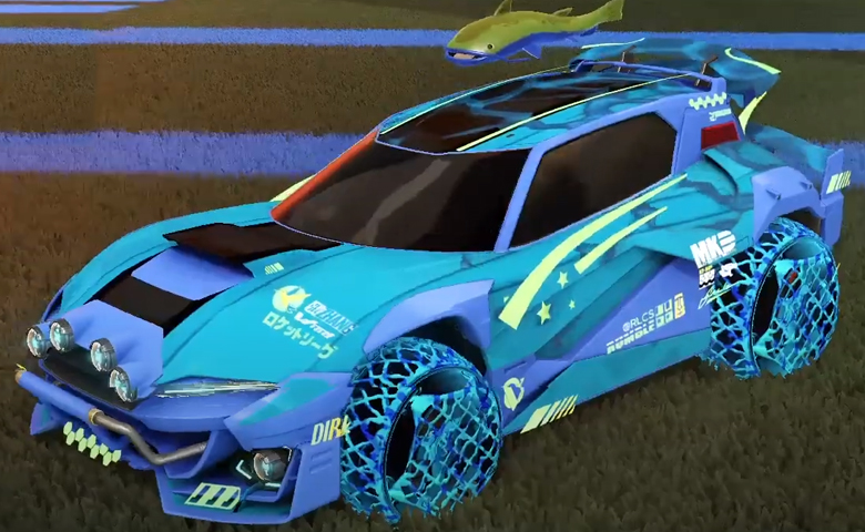 Rocket league Mudcat GXT Cobalt design with Camo,Spectre