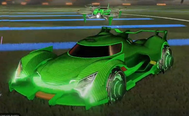 Rocket league Centio V17 Forest Green design with Capacitor IV,Future Shock,Drone III