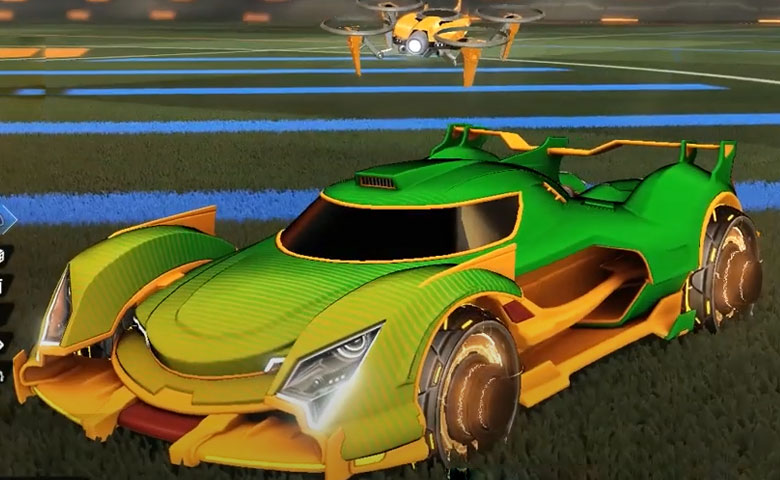 Rocket league Centio V17 Orange design with Capacitor IV,Future Shock,Drone III