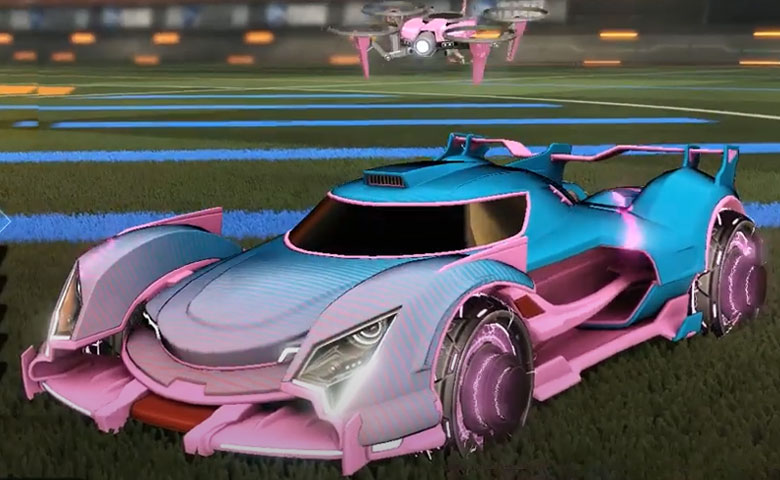 Rocket league Centio V17 Pink design with Capacitor IV,Future Shock,Drone III