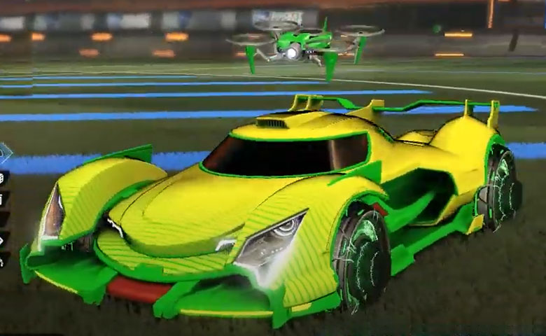 Rocket league Centio V17 Forest Green design with Capacitor IV,Future Shock,Drone III