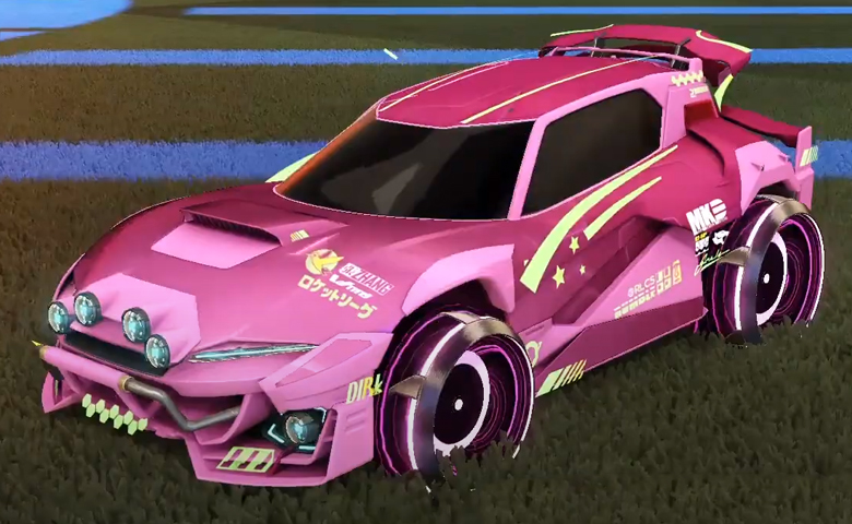 Rocket league Mudcat GXT Pink design with Irradiator,Mainframe