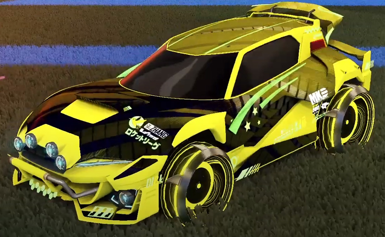 Rocket league Mudcat GXT Saffron design with Irradiator,20XX