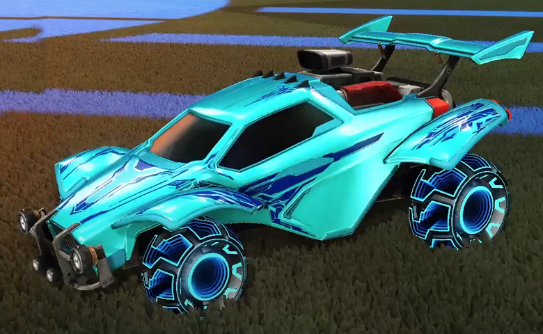 Rocket league Octane Sky Blue design with DRN,Metarudia