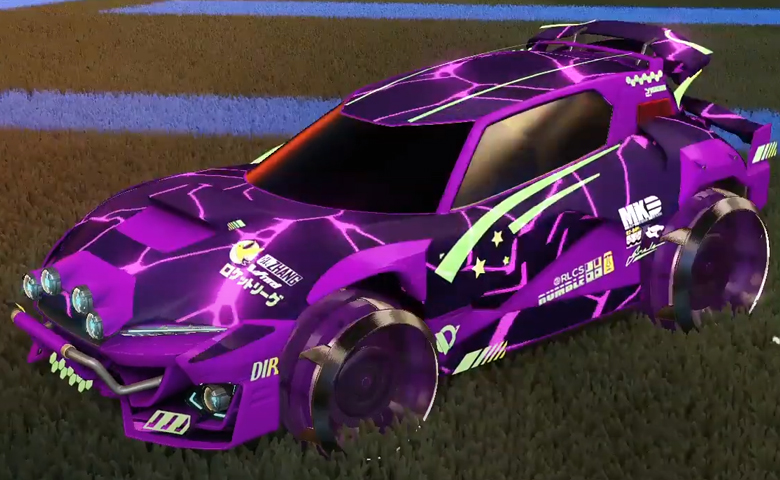 Rocket league Mudcat GXT Purple design with Irradiator,Magma