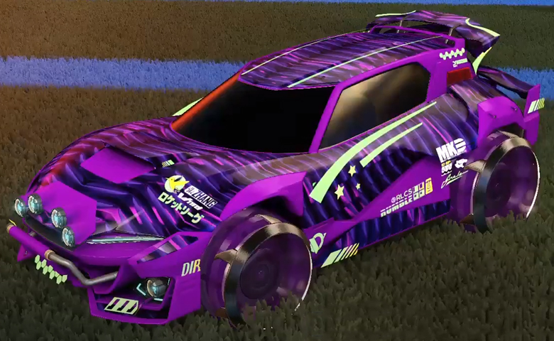 Rocket league Mudcat GXT Purple design with Irradiator,Intrudium