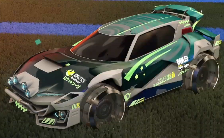 Rocket league Mudcat GXT Grey design with Irradiator,Storm Watch