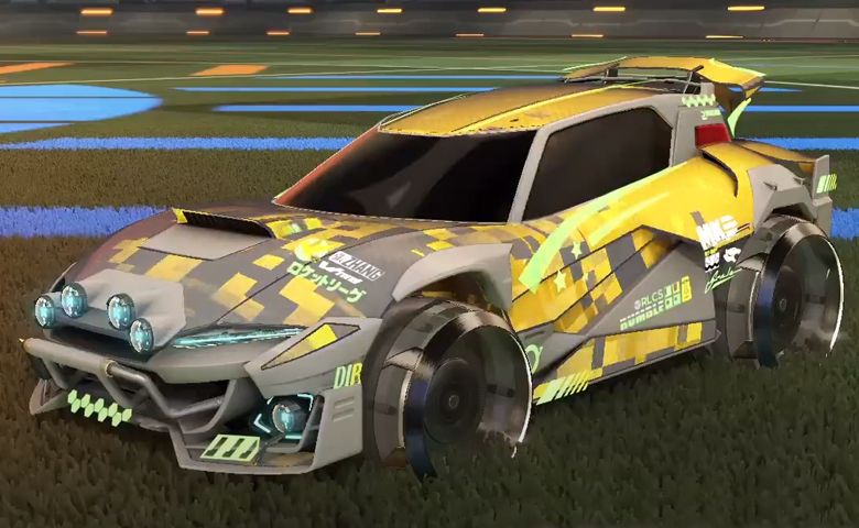 Rocket league Mudcat GXT Grey design with Irradiator,Parallax